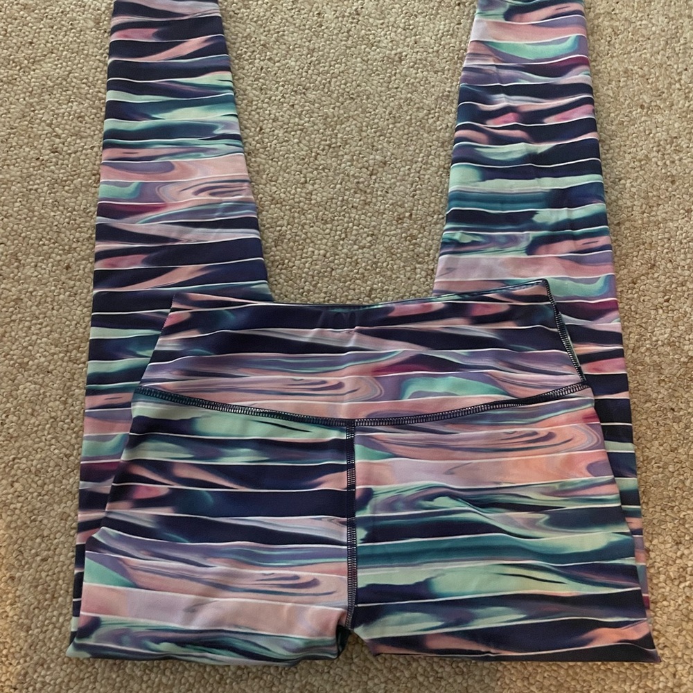 MTA Sport Multicolor Striped Leggings